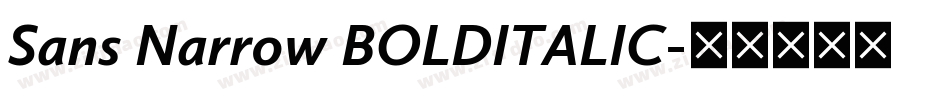 Sans Narrow BOLDITALIC字体转换